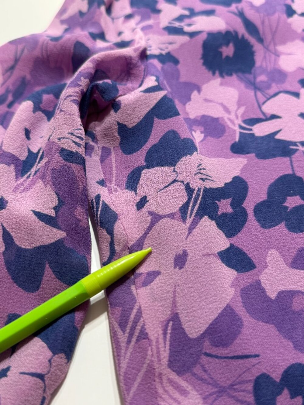 Vtg Y2K Purple Floral 100% Silk Co-ord Matching Set Top Skirt Cowl Neck Feminine - Picture 11 of 16